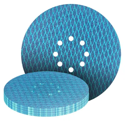 Productafbeelding van Schuurpapier 225mm met klittenband, 15 stuks, korrel P80, 8-gaats, geschikt voor stofafzuiging, aluminiumoxide, voor excenterschuurmachines