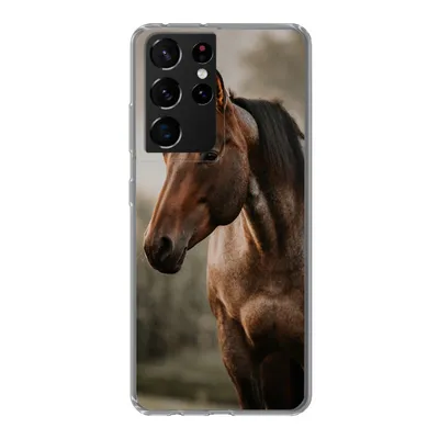 Produktbild von MuchoWow® Handyhülle Schutzhülle Hülle für Samsung Galaxy S21 Ultra Pferd - Licht - Wald Silikon Softcase Handy Hülle - Mobiltelefon