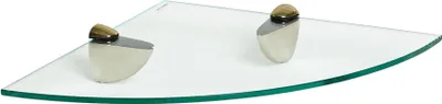Produktbild von Harbour Housewares Eckregal aus Glas, schwebend – 30 cm – Klar/Gold