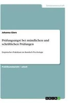 Produktbild von Prüfungsangst bei mündlichen und schriftlichen Prüfungen