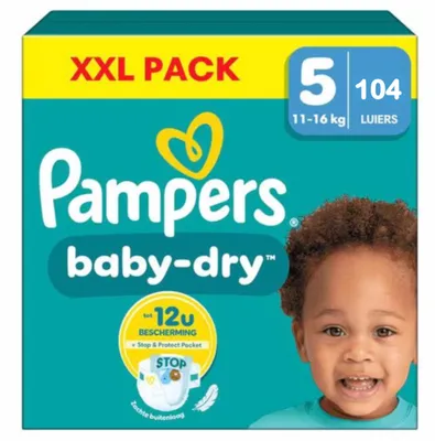 Produktbild von Pampers Baby-Dry Größe 5 - 104 Windeln - 11 kg/16 kg