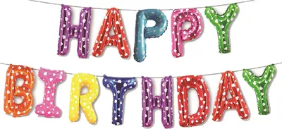 Produktbild von Folienballon Happy Birthday Girlande Geburtstag Ballon Luftballon Party Deko