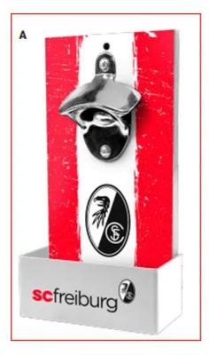Produktbild von SC Freiburg Wandflaschenöffner "rot-weiß"