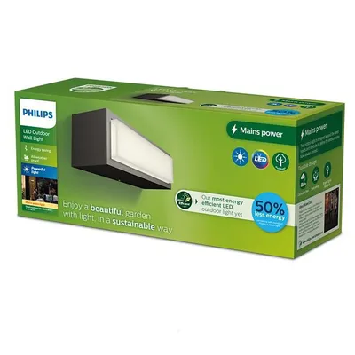 Obrázok produktu pre Philips 8720169263697, Vonkajšie nástenné osvetlenie, Antracit, Kov, IP44, Patio, Záhrada, I