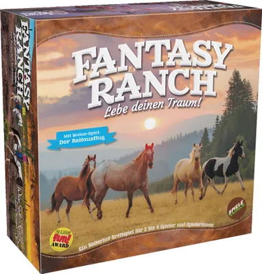 Produktbild von Fantasy Ranch: Reiterhof-Brettspiel für 2–4 Spieler ab 12 Jahren