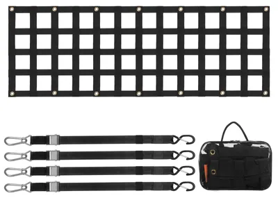 Zdjęcie produktu dla Siatka Na Tylną Klapę Vevor 1525X470Mm Mocna Na 600Funtów Regulowane Paski