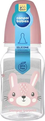 Produktbild von Canpol Kleinkindflasche mit Tiermotiven, 120 ml