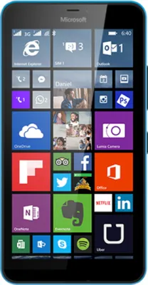 Produktbild von Microsoft Lumia 640 XL Dual-SIM Windows 8.1 8GB Smartphone cyan (ohne Branding) - DE Ware