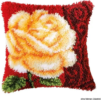 Produktbild von Auslaufmodell Vervaco Knüpfkissen "Rose"