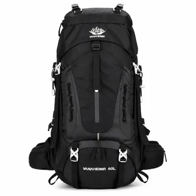 Produktbild von 60L Rucksack Wanderrucksack Wasserdicht Outdoor Camping Trekking Reiserucksack  Schwarz