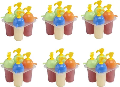 Produktbild von 6 Stück 4-er Eisformen für 24 Portionen Speiseeis