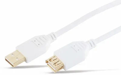 Produktbild von 5 m USB 2.0 Verlängerungskabel weiß (Stecker A - Buchse A)