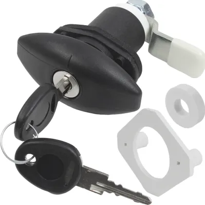 Produktbild von STS Push Lock Klappenschloss Ellipse klein Serviceklappe Wohnwagen Wohnmobil Caravan FAP HSC FF2 schwarz