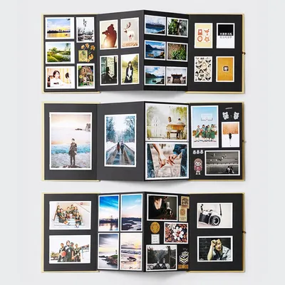 Immagine prodotto di Album fotografico per creativi, 13 cm, album fai da te, perfetto come regalo di laurea, compleanno e matrimonio, 34 pagine