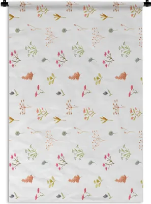 Produktbild von MuchoWow® Wandteppich Wandbehang Blumen - Pastell - Muster 120x180 cm Tapisserie Dekoration Wandtuch - Schlafzimmer - Dekorationen für das Haus