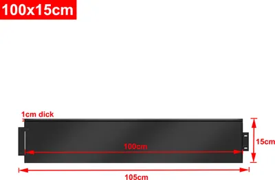 Image de XMTECH 10 m Bordure de pelouse Métal galvanisé Bordure de parterre Bordure de tonte Palissade 10 pièces 100x15cm (L x H) Bordure de pelouse, Noir