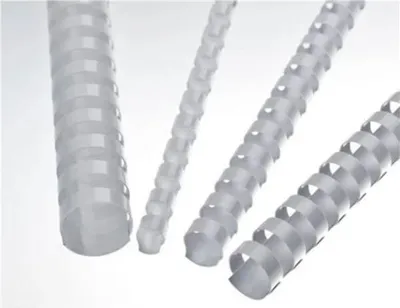 Zdjęcie produktu dla Grzbiety plastikowe - 45 mm, białe, 50 szt