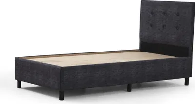 Produktbild von Skye Decor, Hira 140 x 200 - Anthracite, Doppelbettgestell und Kopfteil, Anthrazit, 100 % MELAMINBESCHICHTETE SPANPLATTEN, 140 x 204 x 107 cm