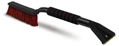 Productafbeelding van IJskrabber sneeuwborstel auto - 2 in 1 - Messing schraper - 50 cm - Rood