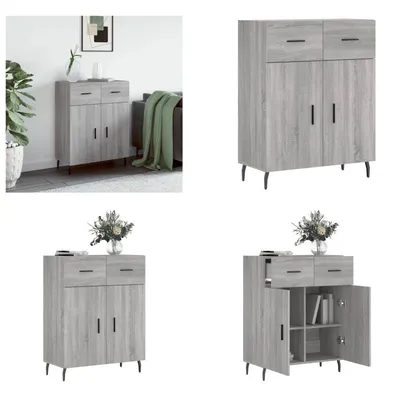 Produktbild von vidaXL Sideboard Grau Sonoma 69,5x34x90 cm Holzwerkstoff - Sideboard - Sideboards - Schrank - Lagerschrank