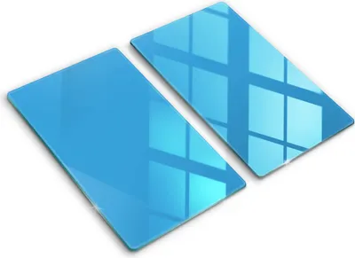 Produktbild von Abdeckung Glas - Küchenabdeckung - 2x30x52 cm - Abdeckplatte -Blaue Farbe
