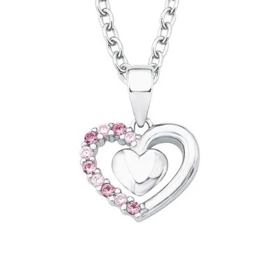 Produktbild von Prinzessin Lillifee Kinderkette Herzen aus Sterlingsilber mit Zirkonia