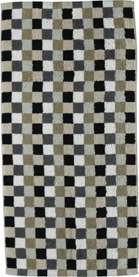 Produktbild von Cawö Cube Handtuch 7047 Karo Farbe kiesel Größe 50x100 cm
