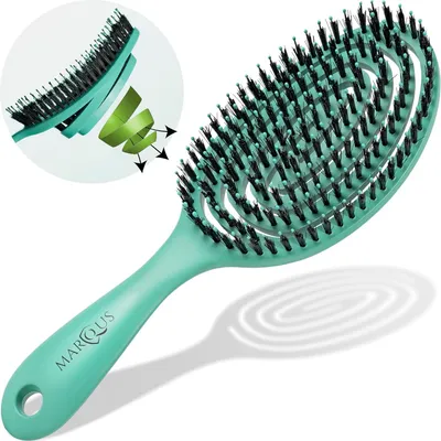 Produktbild von marQus Haarbürste Wildschweinborsten – Kopfhautmassage – Aqua