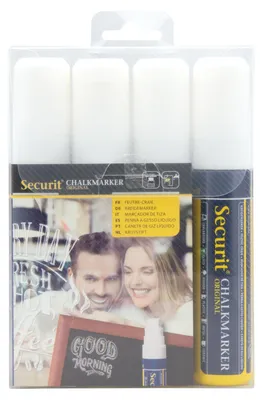 Produktbild von Securit® Original Kreidemarker, 4er-Set, in Weiß - Kreidestifte