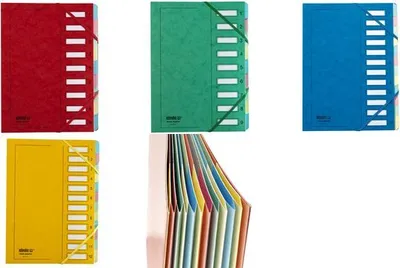Produktbild von #12xextendos Ordnungsmappe, DIN A4, Karton, 12 Fächer, rot