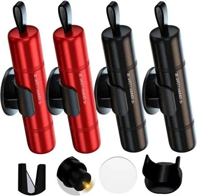 Produktbild von Autobremsschalter - Gurtschneider - Notbremsschalter - Mit Prüfglas - Rot, Schwarz - 4 Stück