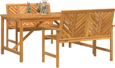 Produktbild von Garten Essgruppe 3 pcs Braun Massivholz Akazie