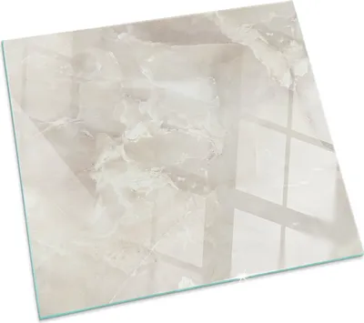 Produktbild von Natürliches Marmormuster – Glasbodenplatte für – Kaminofen – Kaminplatte Glas – Schutzglas – Funkenschutzplatte –Glasbodenplatte Feuerfeste – Hitzeschutzplatte – Bodenschutz aus Glas – 50x50 cm