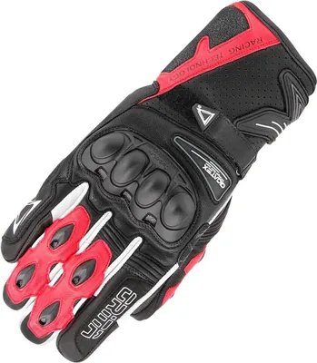 Image de Gants de moto Orina Stream, noir/rouge, 12 (3XL)