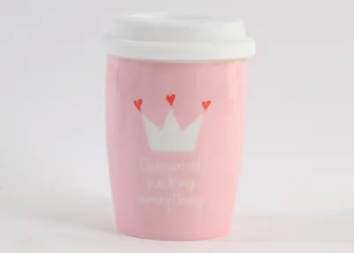 Produktbild von Coffee to Go Becher klein "Queen of fucking everything''