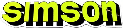 Produktbild von Aufkleber Schriftzug Simson neon gelb für Tank