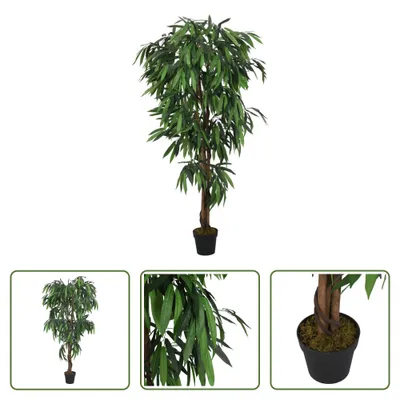 Obrázek produktu pro The Living Store Mango Tree Artificial 1050 Leaves 200 cm Green