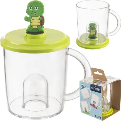 Produktbild von Orion Kinderbecher Trinkbecher Becher Glas mit Figur für Kinder Schildkröte 240 ml