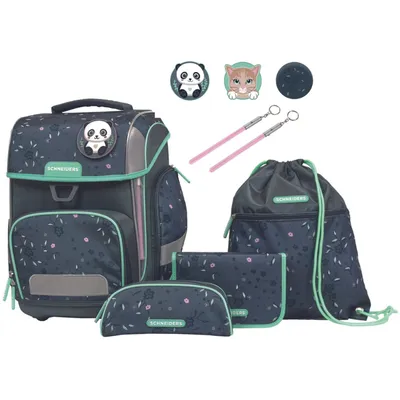 Immagine prodotto di Schneiders zaino della scuola Ergolite Set 9 -pezzi Mint Meadow grigio scuro