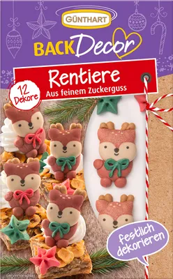 Produktbild von BackDecor Rentiere aus Zucker