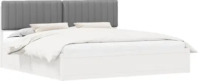 Obrázok produktu pre Rám postele s čalúneným čelom Svetlosivá 200 x 200 cm