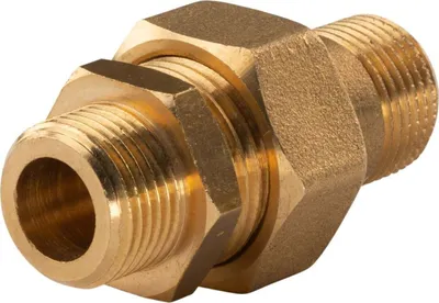 Produktbild von Messing Gewinde-Fitting Verschraubung gerade 3/8 ' - 3/8' (DN10) - schwere Ausführung