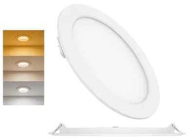 Image de Spot encastrable LED Braytron Ultraslim 18 W blanc Ø 229 mm | 1 760 lumens | 3CCT 3 000 K/4 000 K/6 500 K | 26 mm