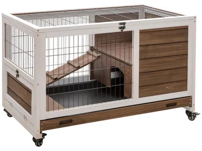 Image de Cage pour lapins - Cages pour rongeurs - Abri pour lapins - Enclos pour animaux - Cage pour petits animaux