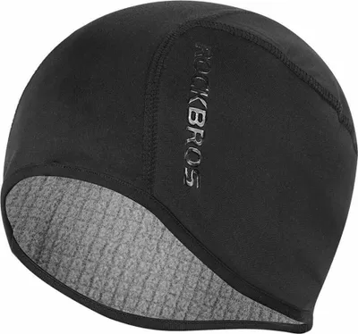Image de ROCKBROS Bonnet d'hiver Sous-casquette Oreillettes Casque Coupe-vent Nouveau Noir