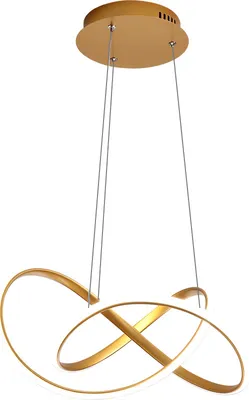 Produktbild von LED Pendelleuchte 9642 gold Hängelampe 50cm 96W mit Fernbedienung Lichtfarbe/Helligkeit einsetllbar dimmbar Deckenleuchte Leuchte