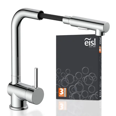 Produktbild von eisl Küchenarmatur mit Geschirrbrause, Wasserhahn Küche ausziehbar Chrom