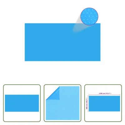 Produktbild von The Living Store Rechteckige Poolabdeckung 1200x600 cm PE Blau