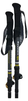 Image de QL Mountain, longueur max. 130 cm, bâton de randonnée et de marche pliable, noir