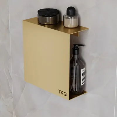 Produktbild von Nortiq T&B Wandablage T3 25 x 25 x 10 cm Gold gebürstet Aluminium Wandmontage